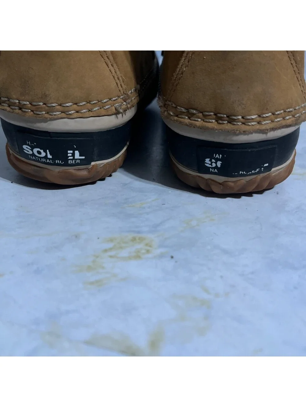 Sorel Out N About Womens Size 6.5 Shoes Brown Leather Lace Up Comfort Duck Boots